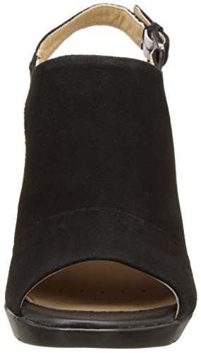 Geox D Jadalis C, Sandali con Zeppa Donna, Nero