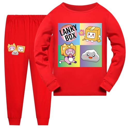 LankyBox Pyjamas Set For Boys Pajamas Cartoon Kids 2Pcs Long Sleeve Cotton Pjs Nightwear Set Print Child Sleepwear