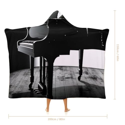 Couverture à capuche piano, le cadeau idéal pour mélomane voyageur