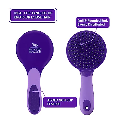 Brosse à crinière et queue violette Harrison Howard ShineWell pour cheval