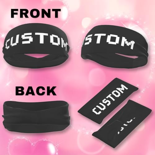 Custom Sport Headbands for Men & Women Personalized Sweatband Add Your Image Logo Fashion Custom Bandana Customized Gifts Custom Headbands for Yoga
