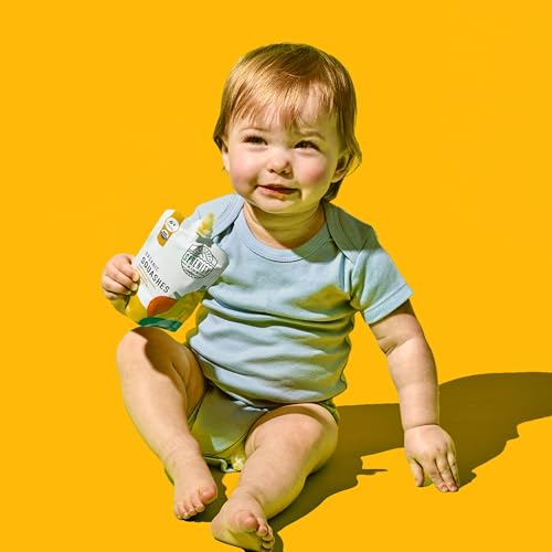 Image of Serenity Kids Baby Food Pouches, Squash, No Added Sugar, 3.5 Oz, 6 Pack | No Added Sugar, 1 Veggie Serving, Organic Baby Food, No Artificial Flavors, Baby Snacks, Toddler Food