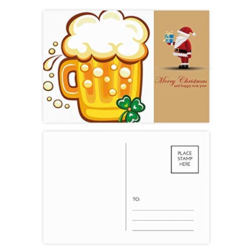 Cartes postales Saint-Patrick Clover Yellow Beer : lot de 20 pour fêtes irlandaises