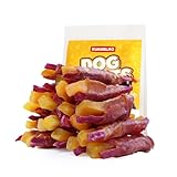 KUADELRO Dog Treats Duck Wrapped Double Sweet Potato, High Protein Duck Jerky Training Treats Low Fat Dog Snacks Soft Healthy Chews for Small Medium Large Breed 10.54oz