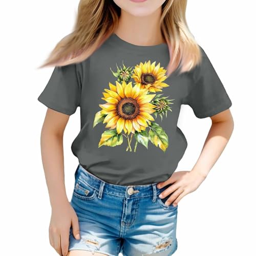 Shirts for Girls 12to14 Neck Short Sleeved T Shirt for Children and Girls 3 13 Years Top for Girl