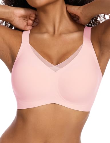 Image of GXOULRRA V Lace Wireless Jelly Bra Seamless Push Up Bras for Women No Underwire Full Coverage Comfortable Sleep Bralette