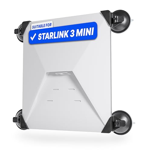 EYO Suction Cup Mount for Starlink Mini - Adjustable Starlink Mini Mount for Car, Van, Boat, RV and Windows - Strong Suction, UV-Resistant - Compact, Durable, Easy to Install - Incl. Storage Bag