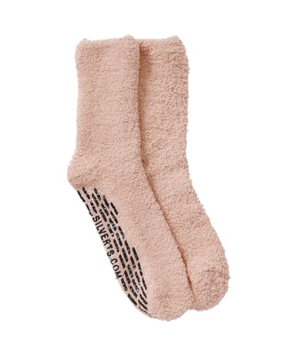 Image of Silverts Unisex Adaptive Non-Slip Grip Socks, Hospital Slippers for Elderly | Assisted dressing, nursing home, rehab & recovery wear, treaded sole, machine washable