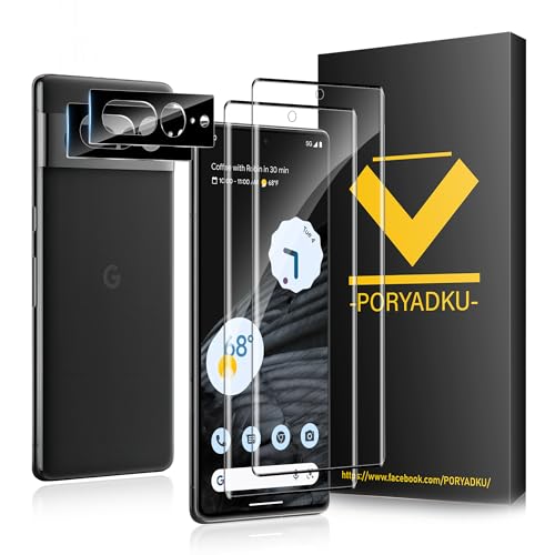 WILLONE 2+2 Stück für Google Pixel 7 Pro 5G Panzer Schutz Glas Folie mit Kamera Schutzfolie 9H Härte Fingerabdruck-ID Unterstützen HD Clear Displayschutz Schutzfolie Glas