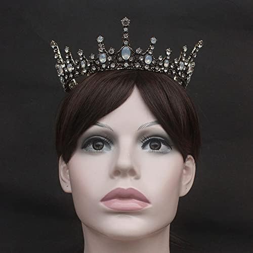 Miniatura 4 de hair jewelry crown tiaras for women Retro Baroque Crystal Round Tiaras Crowns Princess Diadem Coronal Headpiece Women Bride Wedding Hair Jewelry