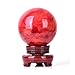 bolas de energía Rojo Esfera de Cristal natural, Piedra Bola rara potencia rojo for curación de cristal, meditación, Adivinación, Feng Shui, Hecho a Mano (80mm) bola de fotografía de vidrio