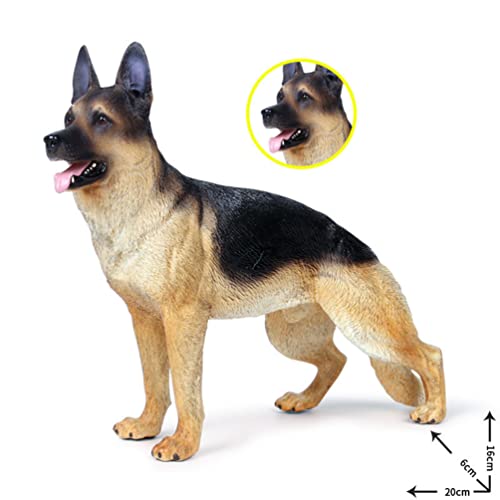 Healifty German Shepherd Figurine Animal Dog Figure Toy Garden Dog Statue Wolfdog Puppy Statue for Outdoor Lawn Yard Garden Statue Ornament - Image 4