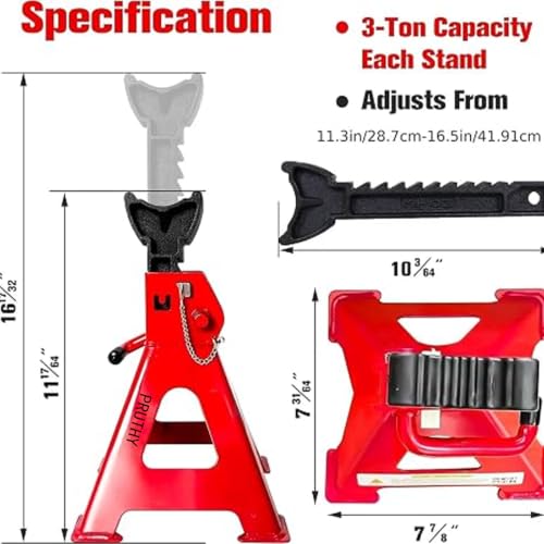 Jack Stands 3 Ton with Double Locking Pins