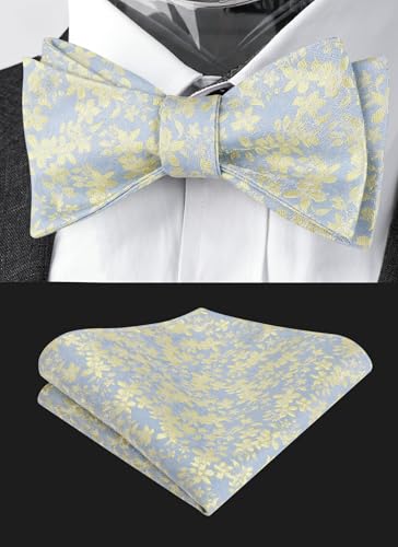 Image of Alizeal Mens 2pcs Floral Pattern Bow Tie Set