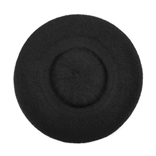 Parquet Solid Color French Wool Beret. Classic French, Casual And Chic Lightweight Black #TOP2