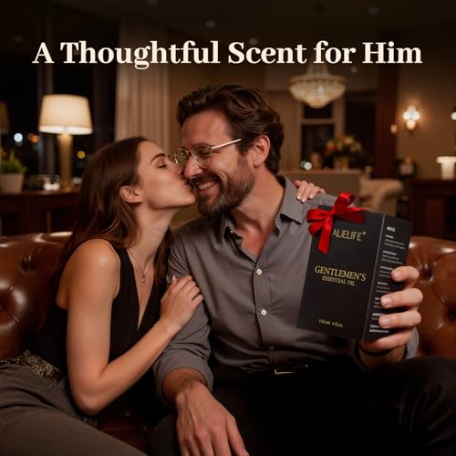 Image of Auelife 4oz Whiskey Tobacco Men Essential Oils for Diffusers for Home - Long Lasting Fragrance Oil for Candle & Soap Making, Father's Day & Birthday Gifts for Him, Masculine Scent for Men Gift