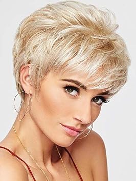 Sparkle Wig Color RL51/61 Iced Granita - Raquel Welch Wigs 3" Short Womens Wigs Short Textured Layers Vibralite Synthetic Face Framing Neck Memory Cap II Travel Kit, MaxWigs Hairloss Booklet