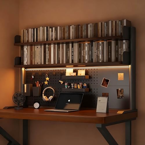 Organisateur de bureau de grille en métal pour un rangement élégant de votre coin étude à la maison