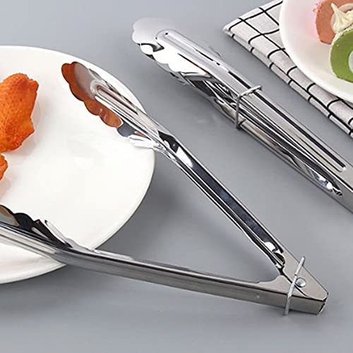 Pinzas Cocina Pinza de alimentación de Acero Inoxidable, for la Parrilla de Ensalada de Catering Buffet, tamaño: 17.5 cm, fácil y Conveniente for Limpiar