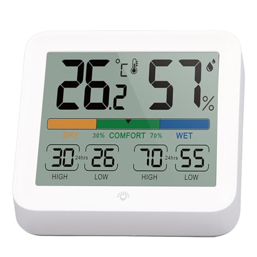 Generic Temperature Humidity Monitor Large Screen Color Screen Hygrometer Color Screen and Hygrometer Gauge Indoor Hygrometer Household Hygrometer Indoor Rectal, Generices5t9wygov