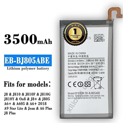 Image of EB-BJ805ABE Battery for Samsung Galaxy J8 / On8, A6+ (2018), A9 Star Lite, 810F /DS,J810Y /DS, J810G /DS Battery with 1 Year Warranty** (V79)