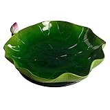  Corbeille Fruit Porte Fruit Panier Fruit Plateau De Fruits en Céramique Bol De Fruits en Forme De Feuille De Lotus Créatif pour Fruits Et Légumes Pain Bonbons Coupe a Fruit (Color : Grün, Size : 18*