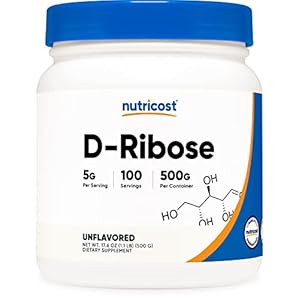 Nutricost D-Ribose Powder 500 Grams – 5000mg Per Serving, Non-GMO (500 Grams)