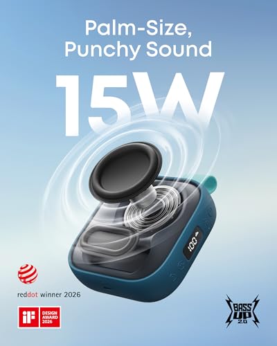 Image of Soundcore Boom Go 3i Portable Bluetooth Speaker by Anker, 15W Punchy Sound, 24H Playtime, IP68, BassUp 2.0, Emergency Charging, Bluetooth 6.0, Waterproof Speaker for Hiking /Cycling /Camping (Blue)