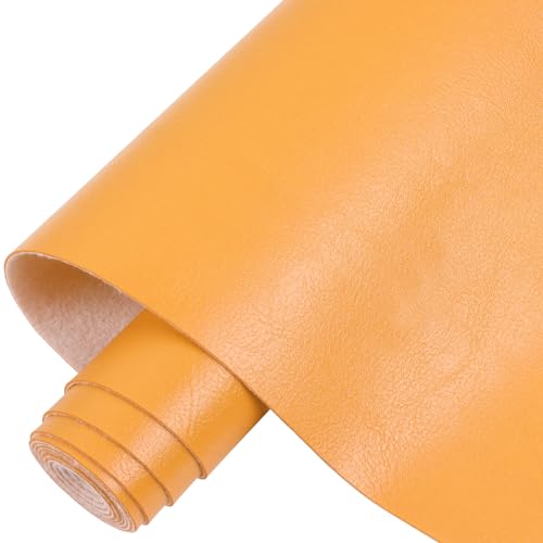 Rouleau cuir synthétique orange pour fabriquer des boucles d'oreilles et nœuds uniques