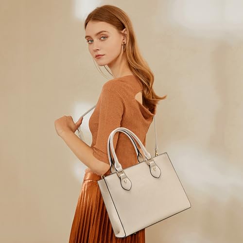 Image of CHICAROUSAL Crossbody Purses and Handbags for Women PU Leather Tote Top Handle Satchel Shoulder Bags (BLxw Khaki)