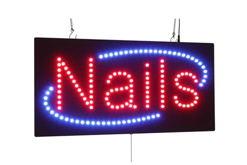 Néon LED Nails TOPKING Décoration Murale pour Salon de Manucure Coquet
