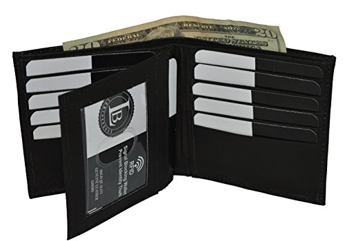 RFID HIPSTER WALLET WITH A MIDDLE FLAP By Leatherboss …