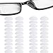 20 Paires Plaquettes de Nez en Silicone, Adhésif Plaquett Lunette, Protection Nez Antidérapant pour Lunettes et Lunettes de Soleil, Transparent