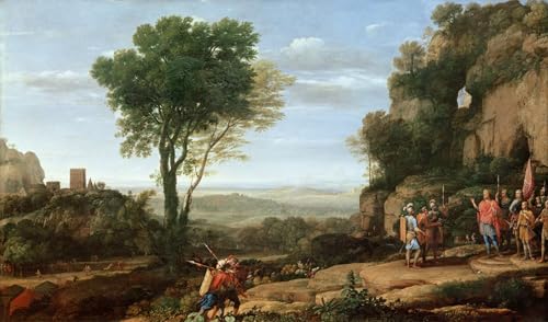 Tableau Toile David à la grotte d'Abdullam Claude Lorrain 60x90