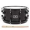 14 x 6.5 Inch Steel Snare and Gig Bag by Gear4music, Black #1