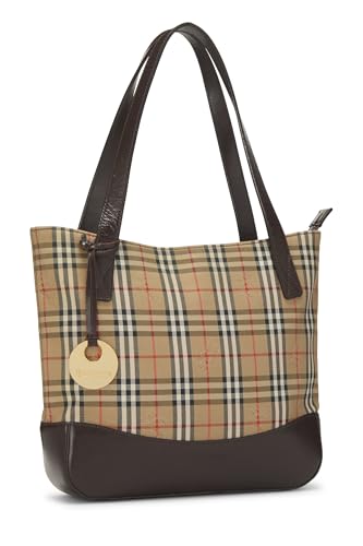 Pre-Loved Haymarket Check Shoulder Bag Small, Brown2