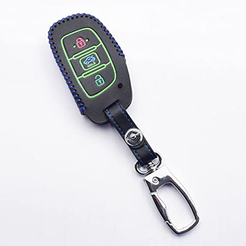 Capa de chaveiro de carro capa de couro inteligente, apto para hyundai creta mistra elantra verna tu