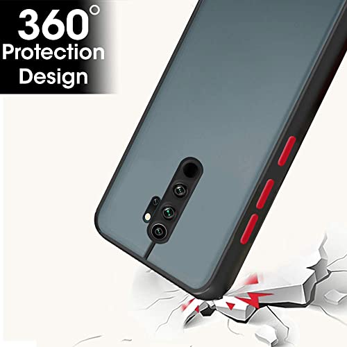 Image of TheGiftKart Translucent Hybrid Back Case Cover for Mi Redmi Note 8 Pro | Smoked Matte Back | 360 Degree Protection | Protective Hard Back Cover Case for Redmi Note 8 Pro (PC & TPU, Black Bumper)