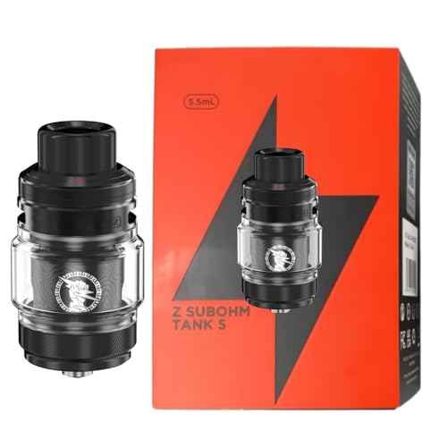 For Geekvape Z Sub Ohm Tank 5 Atomiseur 7 ml (Noir brillant) Résistance Z XM Coil Boost Version 0,2 Ω/0,4 Ω | Remplissage par le haut | Drip tip 810 | Pour...