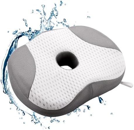 Idle Hippo Hot Tub Booster Seat, Weighted Hot Tub Pillow with Powerful Non-Slip Suction Cups, 4D Air Mesh Ergonomic, Booster Cushion, Quick Dry Spa Pillow for Indoor Outdoor Hot Tub