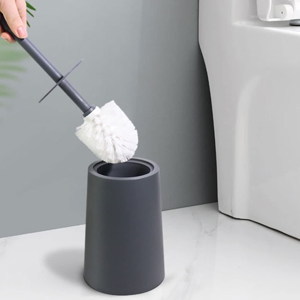 Cepillos de Inodoro de plástico, Juego de cepillos para Inodoro, Cepillo y Soporte, cepillos para Inodoro, Cepillo de baño, Cepillo de Limpieza, Cepillo de baño (Negro)