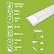 Maxled, Light is Led! LED Feuchtraumleuchte 151cm 60W Wannenleuchte Feuchtraumlampe 3CCT(2700K/4000K/7000K) 6000LM Röhre Deckenleuchte für Keller Werkstatt Garage Küche Bad Büro Feuchtraum Lampe Weiß