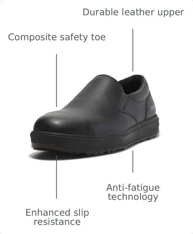 Image of Timberland PRO Men's Berkley Slip-on Composite Safety Toe Static Dissipative Industrial Casual Work Shoe