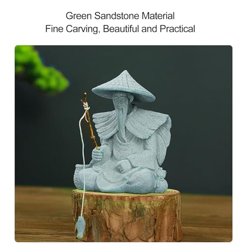 Estatua de Pescador Sentado para Jardín Decorativo miniatura 3