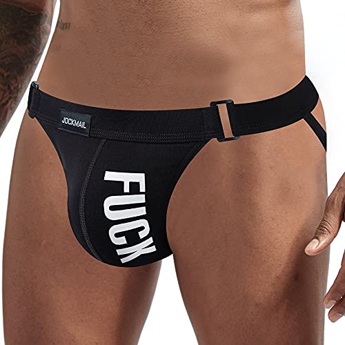 JOCKMAIL Men's Jockstrap Letter Patten Athletic Supporter Underwear Gym Workout Strap Brief Men Thong3