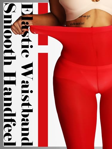 Image of HONENNA Semi Opaque Silky Women Pantyhose Tights, 20+ Colors Invisibly Toe Reinforced 60 Den Size A-E