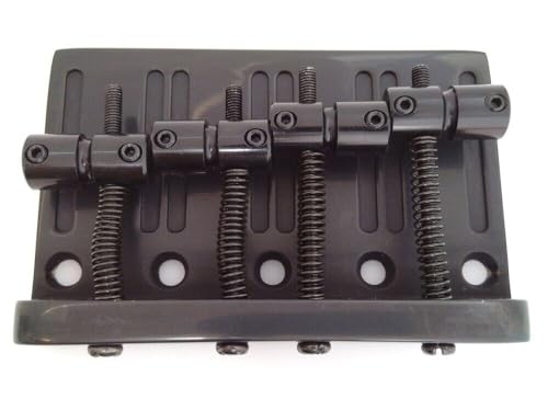 Generic TCS Black 4 String High Mass Thin Block Bass Bridge for Jazz and P Bass