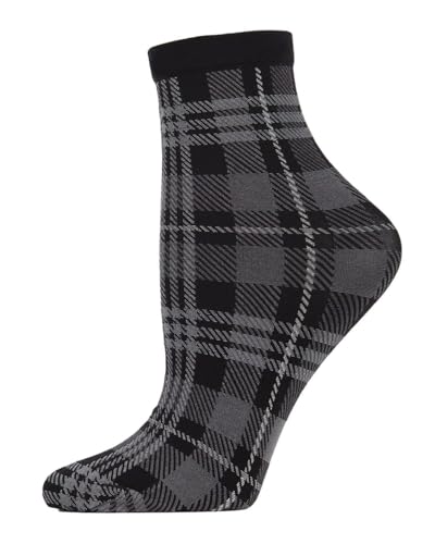 Image of MeMoi Women's Perfect Plaid Stretch Anklet Sock