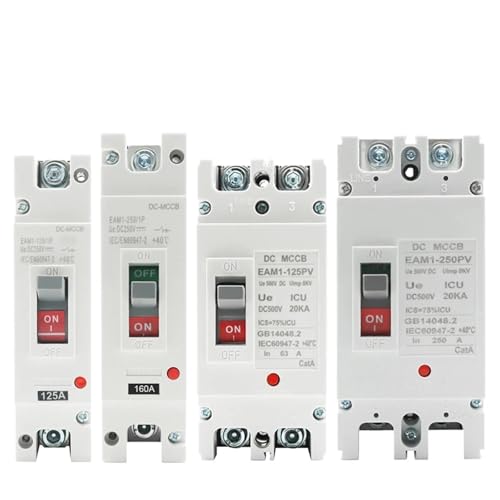 Disjoncteur boîtier moulé DC 500V 250V protection surcharge solaire 160A