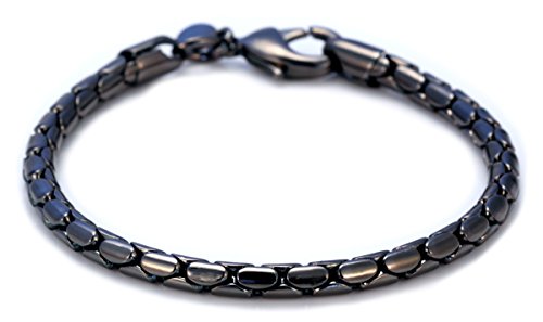 Preisvergleich Produktbild Bico Herren Snake 21cm Schwarzes Armkettchen (FB14 Schwarz 21cm) Armband